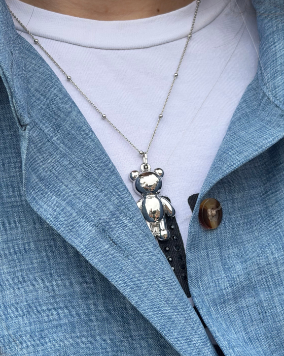 Ciondolo Teddy — Ciondolo orsetto in argento 925